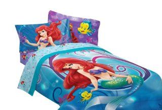 Disney Little Mermaid Shimmer and Gleam Sheet Set, Full   Childrens Pillowcase And Sheet Sets