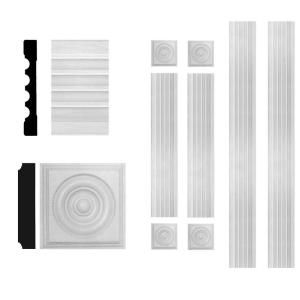 3/4 in. x 5 1/4 in. x 6 ft. MDF Fluted Window Casing Set 4311