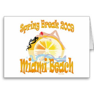 Spring Break Miami Beach 2009 Cards