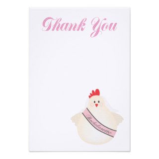 Bachelorette Hen Chicken Thank You Note Cards