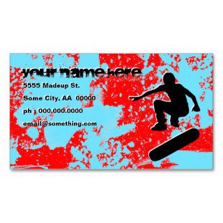 grunge skateboarding business card