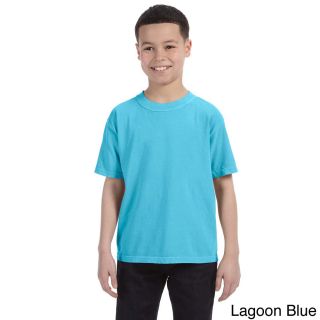 Comfort Colors Youth Ringspun Garment dyed T shirt Blue Size L (14 16)