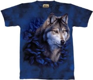 The Mountain Wolf In Blue Foliage T shirt Novelty T Shirts Clothing