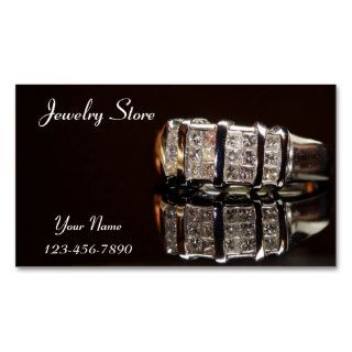 Jewelry Store Diamond Ring Business Card