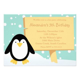 Penguin Party Invitation