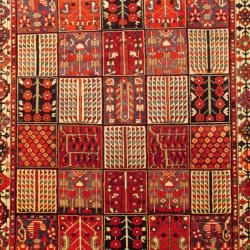 Persian Hand knotted Tribal Bakhtiari Red/Gray Wool Rug (7' x 10'5) 7x9   10x14 Rugs