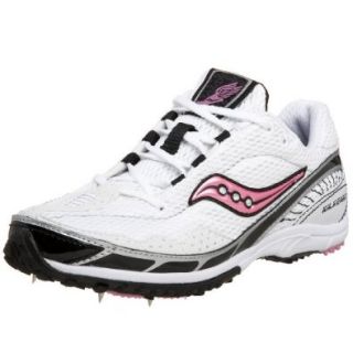 Saucony Women's KilKenny XC3 Spike Racing Shoe,White/Black/Pink,6 M Shoes