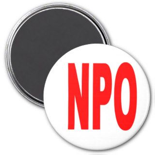 NPO   Round Refrigerator Magnet