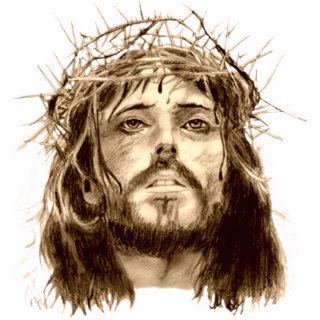 Jesus Christ with a Crown of Thorns Photo Sculptures