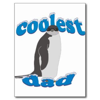 Penguin Coolest Dad Post Cards