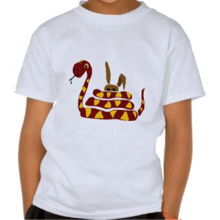WX  Funny Snake Squeezing Rabbit Cartoon T Shirt
