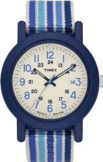 Timex Originals T2N492 Mens Originals White Dial Blue Fabric Strap Watch Watches