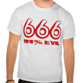 666 100% evil T shirt