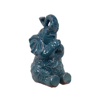 Turquoise Ceramic Elephant