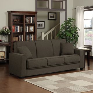 Portfolio Portfolio Mali Convert a couch?? Chocolate Brown Linen Futon Sofa Sleeper Brown Size Full