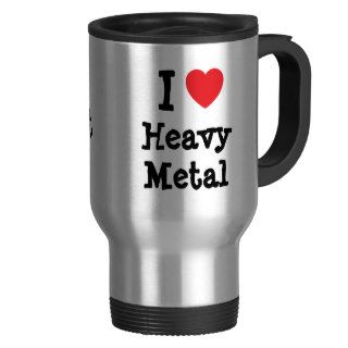 I love Heavy Metal heart custom personalized Coffee Mug