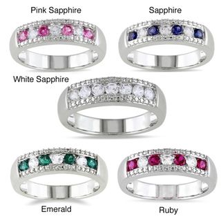 Miadora Sterling Silver Multi gemstone Fashion Ring Miadora Gemstone Rings