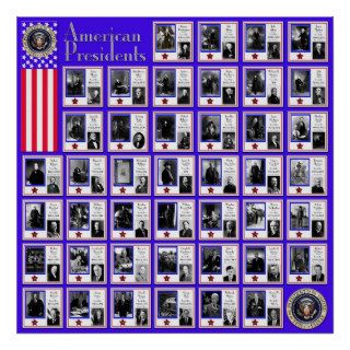 U.S.A. PRESIDENTS BLUE A/567 POSTERS