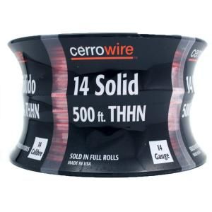 Cerrowire 500 ft. 14/1 Solid THHN Wire   Orange 112 1456J