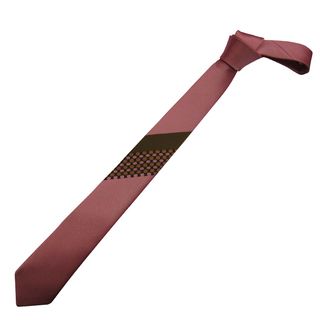 Dmitry Mens Pink Italian Silk Patterned Skinny Tie