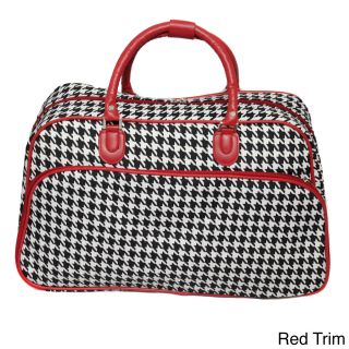 World Traveler Houndstooth 21 inch Carry on Duffle Bag