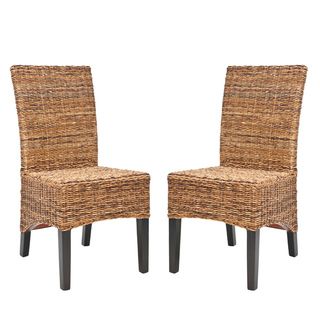 Safavieh St. Croix Wicker Natural Tan Side Chairs (set Of 2)