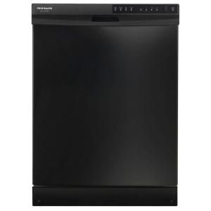 Frigidaire Gallery Built In Front Control Dishwasher in Black with Blade Spray Arm FGBD2438PB