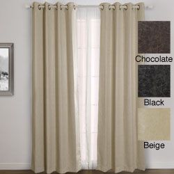 Faux Leather Insulated Thermal 84 inch Curtain Pair Curtains