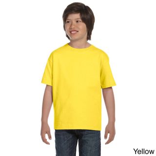 Fruit Of The Loom Fruit Of The Loom Youth Cotton Lofteez Hd T shirt Yellow Size L (14 16)