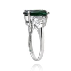 Glitzy Rocks Sterling Silver Lab Created Gemstone Three Stone Solitaire Ring (8ct TGW) Glitzy Rocks Gemstone Rings