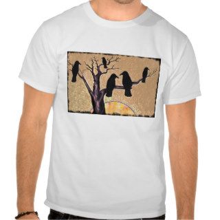 Ravens in the Tree at Dawn Tshirts