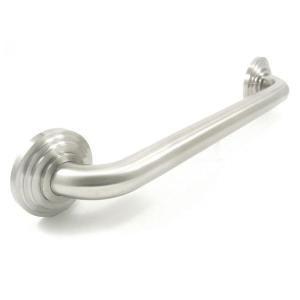 WingIts Platinum Designer Series 18 in. x 1.25 in. Grab Bar Tri Step in Satin Stainless Steel (21 in. Overall Length) WPGB5SN18TRI