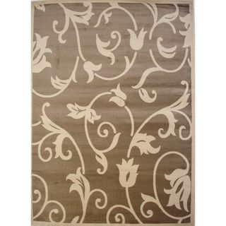 Fleur Beige Area Rug (5'2 x 7'6) 5x8   6x9 Rugs