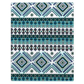 Blue Aztec Andes Tribal Pattern Display Plaques