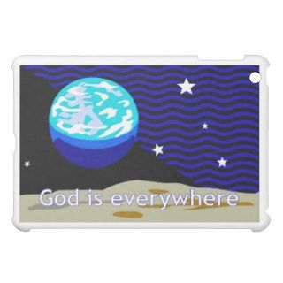 God is everywhere, earth and stars iPad mini covers