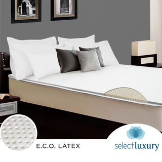 Select Luxury E.C.O. Latex 2 inch Reversible Mattress Topper with Cover Select Luxury Memory Foam Mattress Toppers