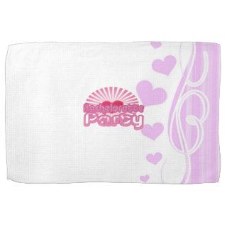 pink heart bachelorette party cute bridal towels