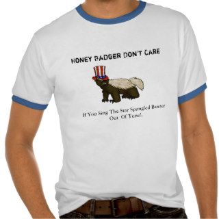 Honey Badger Star Spangled Banner TShirt