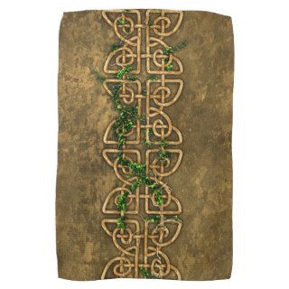 Decorative Celtic Knots With Ivy Kitchen Towel