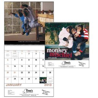 Custom Monkey Mischief   2014 Wall Calendar   Spiral # 7033   only $1.93 ea. Includes Your Logo imprint. Rush shipped 150 pcs (min. qty) 