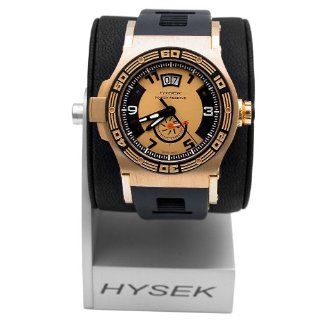 Hysek Abyss 44mm Power Reserve AB03R93A23 CA01 44 Automatic Yellow Gold Case Black Rubber Anti Reflective Sapphire Men's Watch Watches