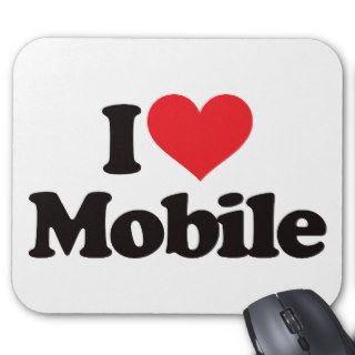 I Love Mobile Mouse Pad