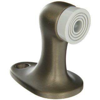 Rockwood 483.10B Bronze Door Stop, #12 x 1 1/4" FH WS Fastener with Plastic Anchor, 1 5/8" Base Width x 2 5/8" Base Length, 2 3/4" Height, Satin Oxidized Oil Rubbed Finish