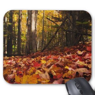 Autumn Leaves on the Forest Floor Mouse Pads