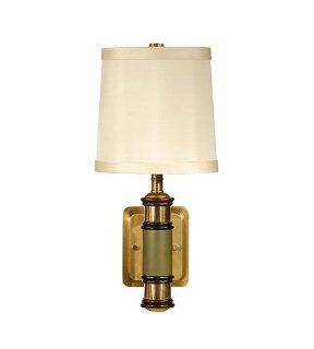 Wildwood Lamps 15625 Column 1 Light Wall Sconces in Solid Brass With Antique Patina    
