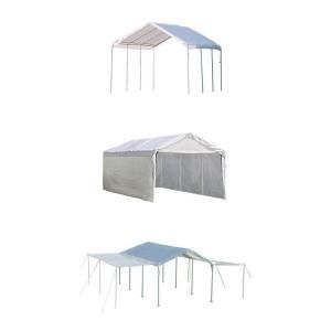 ShelterLogic Max AP 10 ft. x 20 ft. 3 in 1 White Canopy with Enclosure and Extension Kits 23532