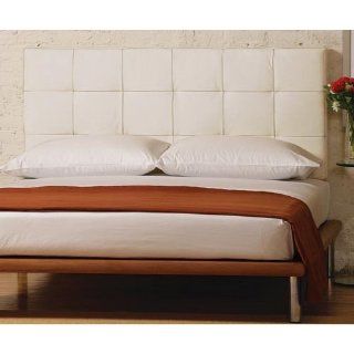 Poole White Leather Headboard By Charles P. Rogers   Queen Headboard Ultra White  