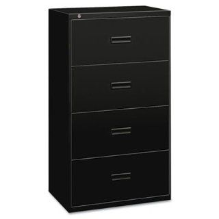 New   400 Series Four Drawer Lateral File, 36w x 19 1/4d x 53 1/4h, Black by basyx  Laminating Supplies 