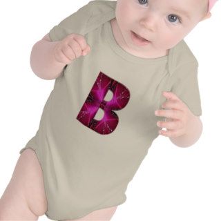 Alphabet B BB BBB  Rose Petal Sparkle Tshirts