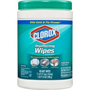 Clorox 105 Count Disinfecting Fresh Scent Wipes (Case of 4) 01728